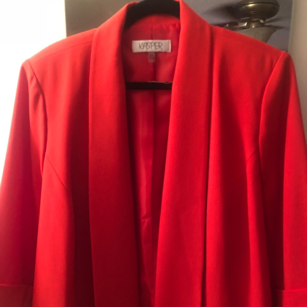 Kasper open front oranger blazer